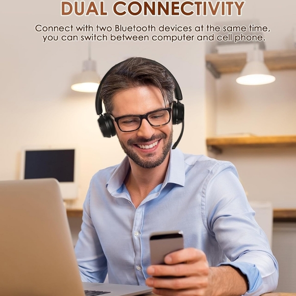 Wireless , Bluetooth Headset with Noise Canceling Microphone, Mic & USB dongle - Picture 4 of 7